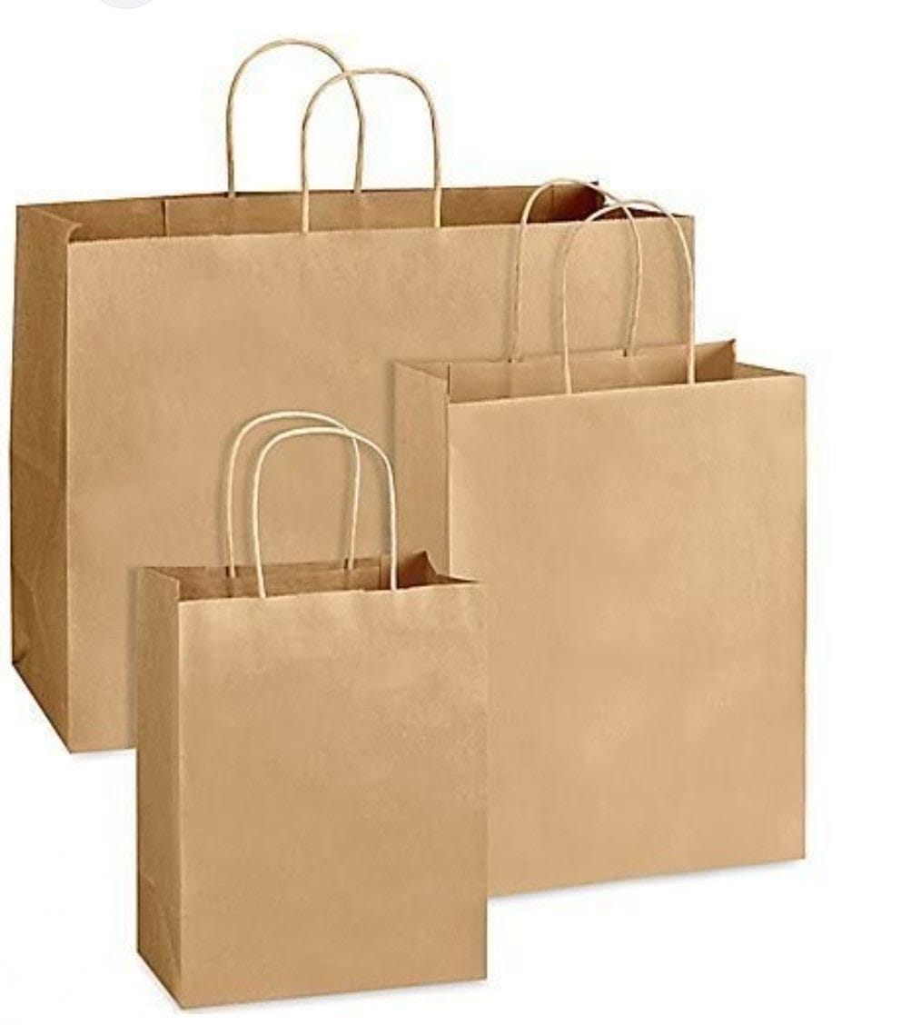 Brown Kraft Paper Bags Pack Of 100 Pcs